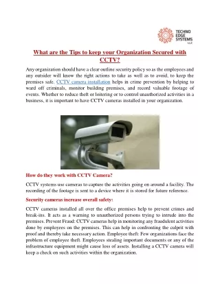 what are the tips to keep your organization