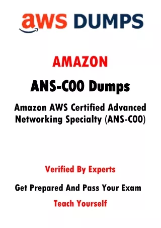 Get Latest ANS-C00  Dumps PDF (Amazonawsdumps)