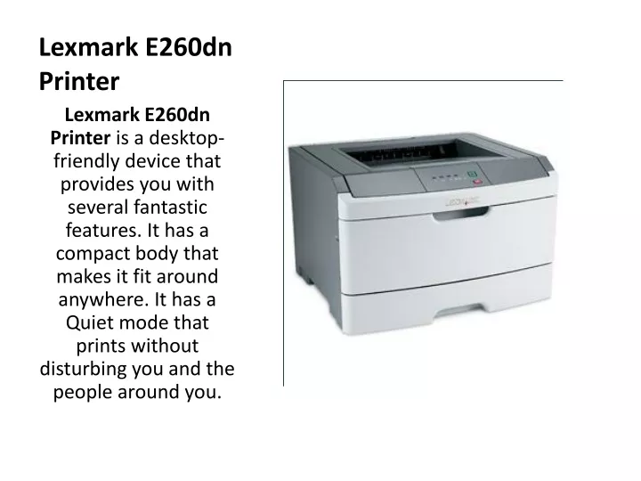 lexmark e260dn printer
