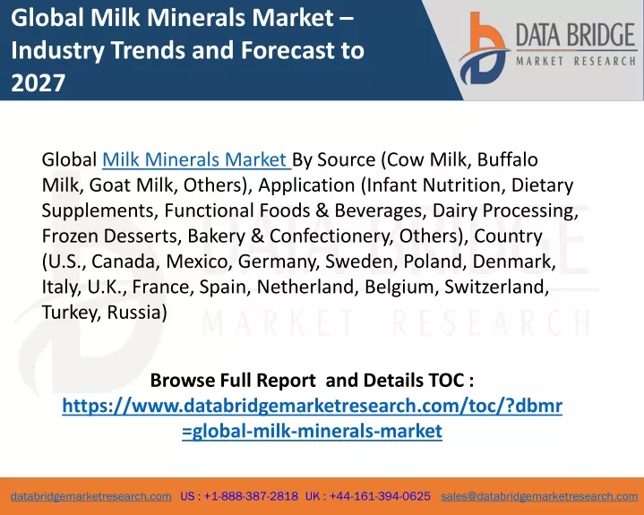global milk minerals market industry trends