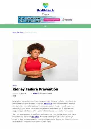 Kidney Failure Prevention
