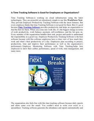Is Time Tracking Software is Good for Employees or Organizations