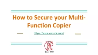 how to secure your multi function copier