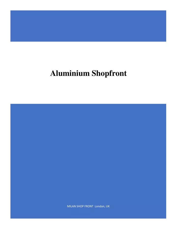aluminium shopfront