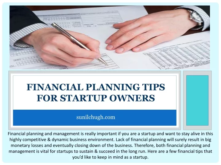 financial planning tips for startup owners