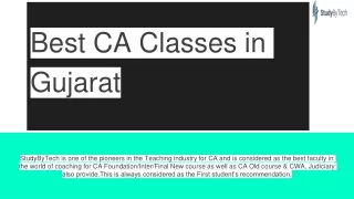 Best CA Classes in Gujarat