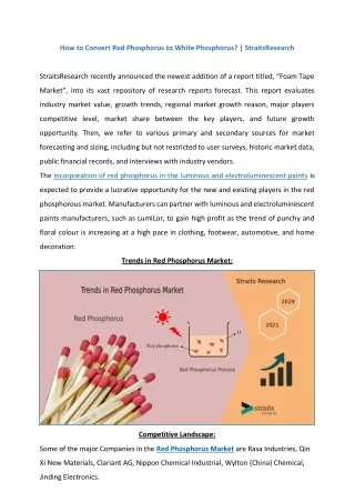 how to convert red phosphorus to white phosphorus