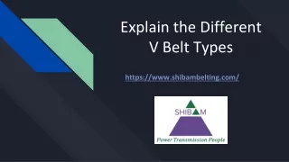 explain the different v belt types