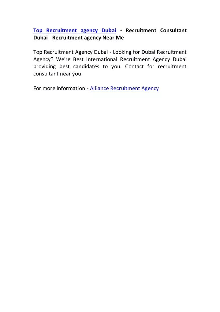 top recruitment agency dubai recruitment