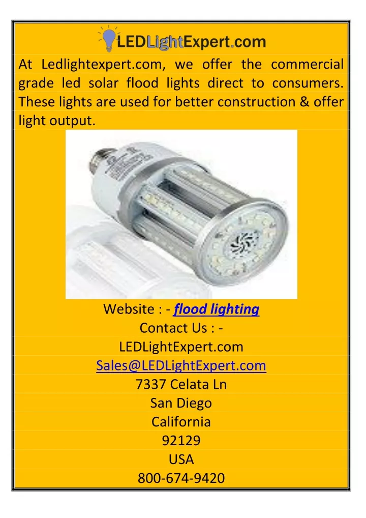 at ledlightexpert com we offer the commercial