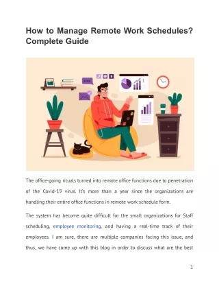 How to Manage Remote Work Schedules