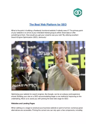 The Best Web Platform for SEO