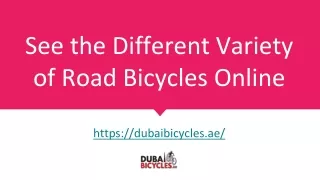 See the Different Variety of Road Bicycles Online