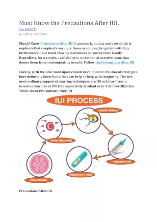 must know the precautions after iui tue 6 1 2021