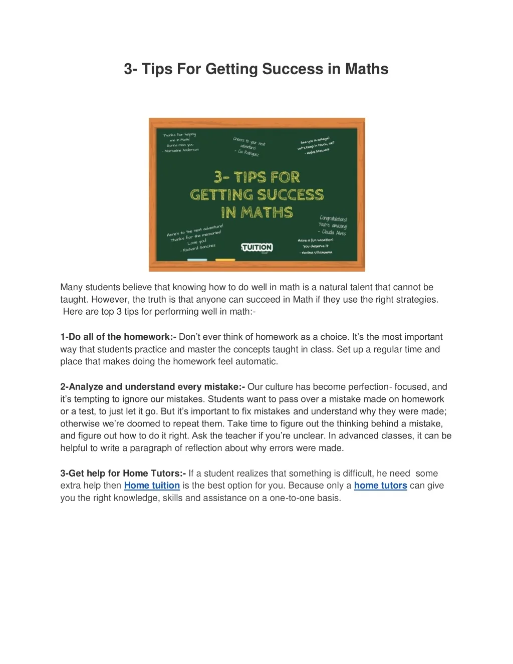 PPT - 3- Tips For Getting Success in Maths PowerPoint Presentation ...
