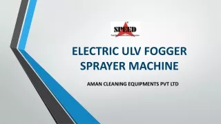ULV FOGGER MACHINE Manufacturer, Aman Cleaning