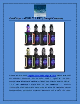 GeekVape - AEGIS X Z KIT | Dampf-Company