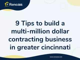 9 tips to build a multi million dollar