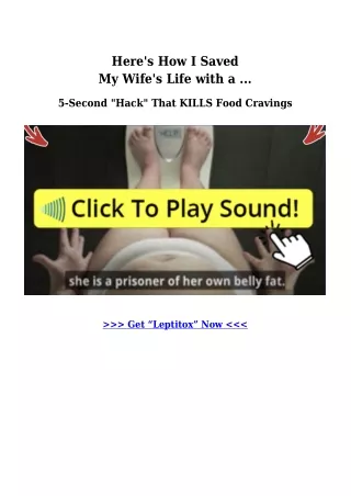 5-Second "Hack" That KILLS Food Cravings