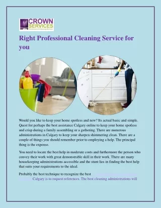 Crown property professional cleaning service