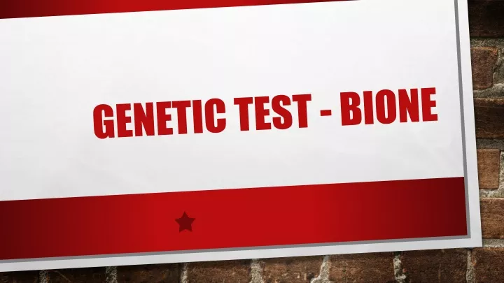 genetic test bione