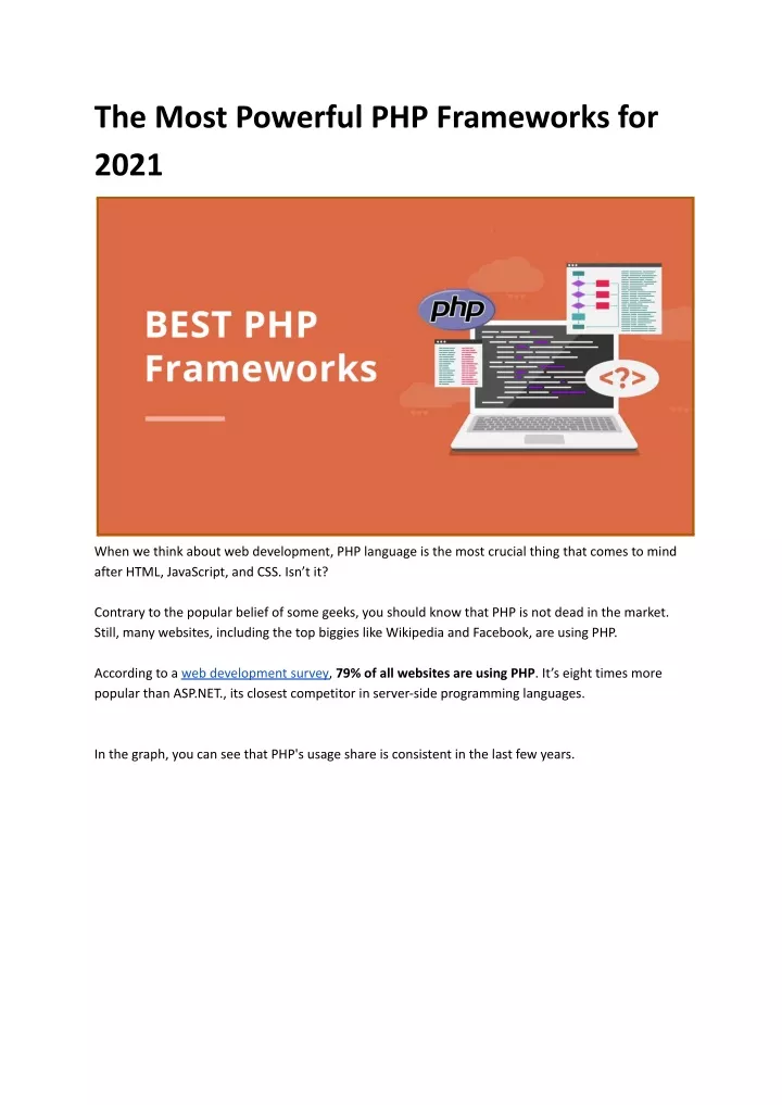 the most powerful php frameworks for 2021