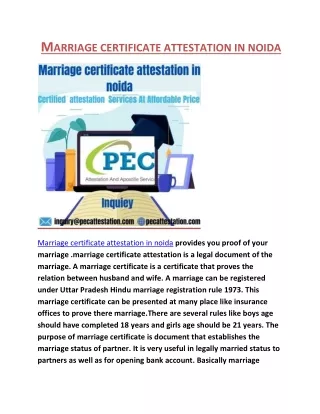 Marriage certificate attestation in noida-converted