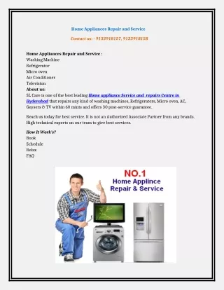 Home Appliances Repair and Service