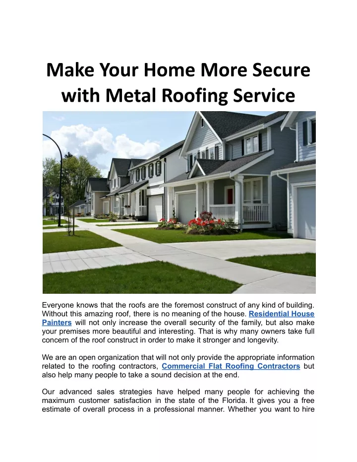 make your home more secure with metal roofing