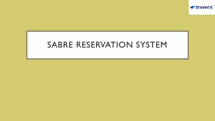 sabre reservation system