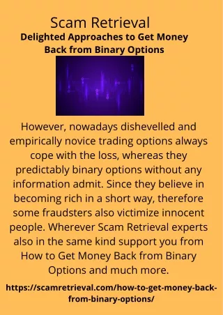 Delighted Approaches to Get Money Back from Binary Options