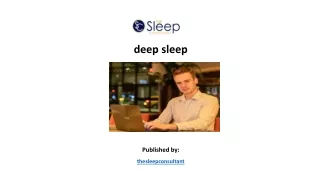 deep sleep