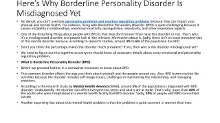 Here’s Why Borderline Personality Disorder Is Misdiagnosed Yet