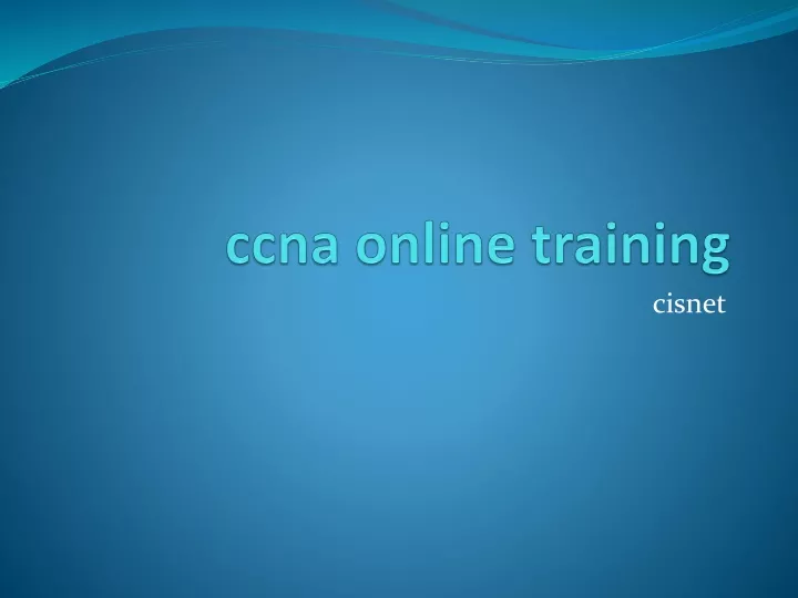 ccna online training