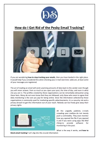 how do i get rid of the pesky email tracking