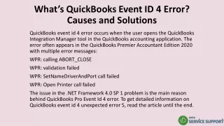 what s quickbooks event id 4 error causes and solutions
