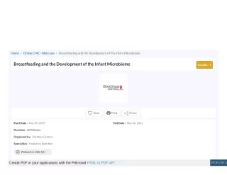 home online cme webcasts breastfeeding