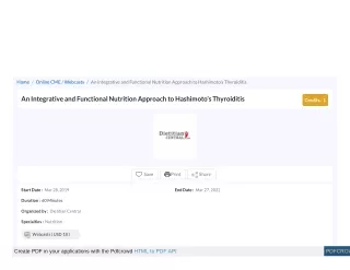 home online cme webcasts an integrative