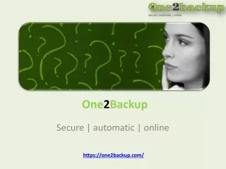 one 2 backup
