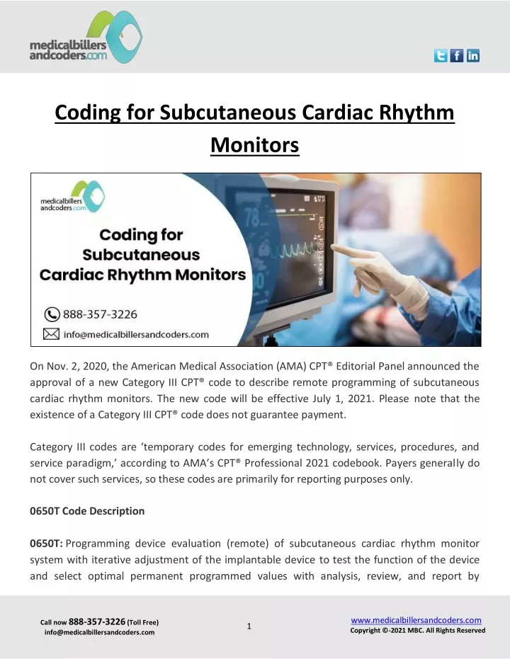 coding for subcutaneous cardiac rhythm monitors