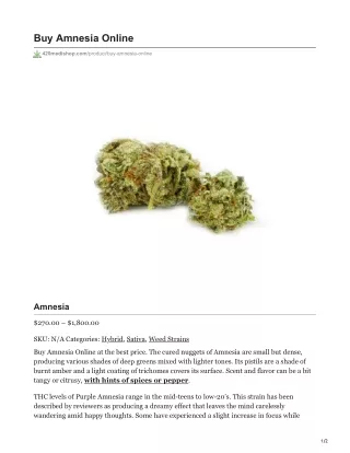 buy amnesia online