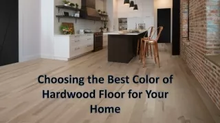 choosing the best color of hardwood floor