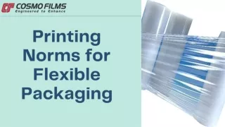 Printing Norms for Flexible Packaging