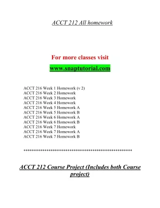 ACCT 212 Inspiring Communication / snaptutorial.com
