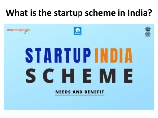 what is the startup scheme in india