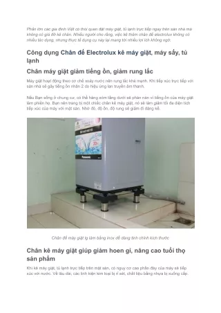 Chân đế máy giặt – Chân kê máy giặt tủ lạnh ELECTROLUX PN333