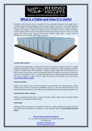 what is a pallet and how it is useful