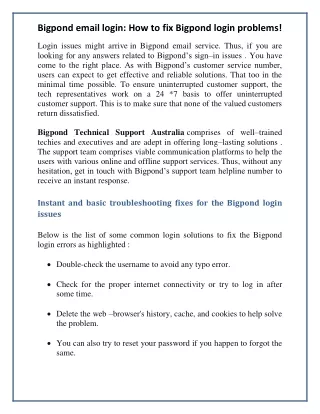 Bigpond email login: How to fix Bigpond login problems!