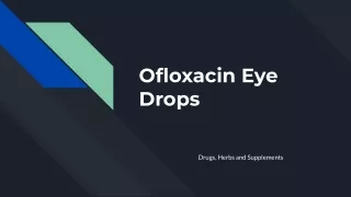 Ofloxacin Eye Drops