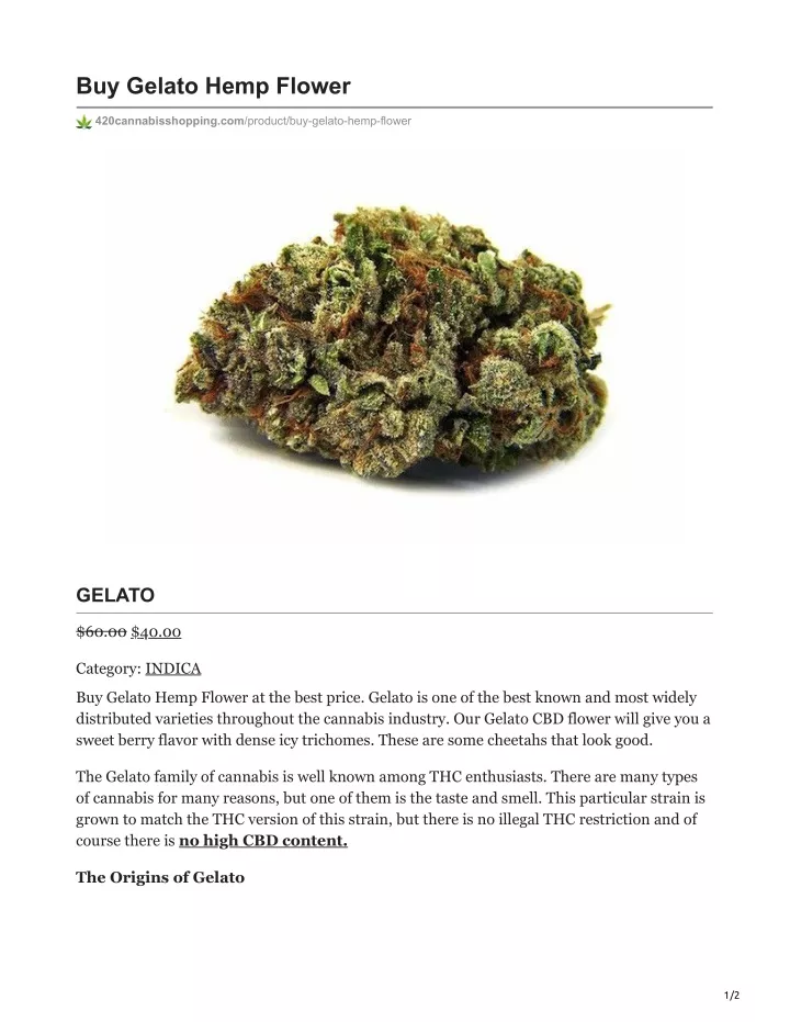 buy gelato hemp flower